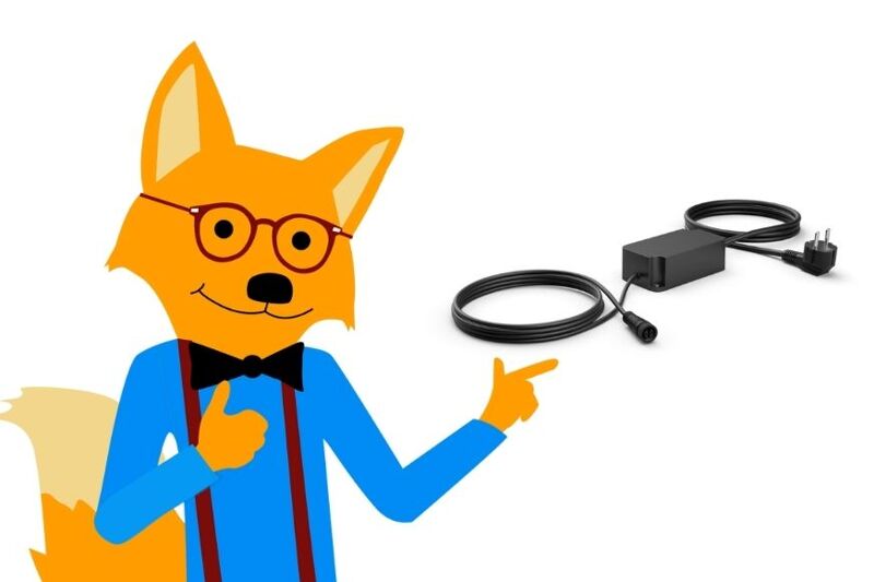 Man sieht das Philips Hue Netzteil